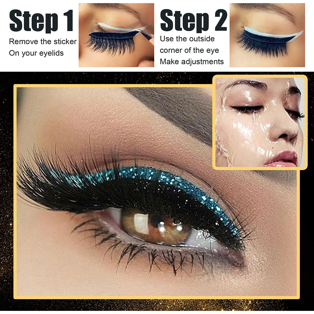 Eyeliner Eyelashes Sticker - 