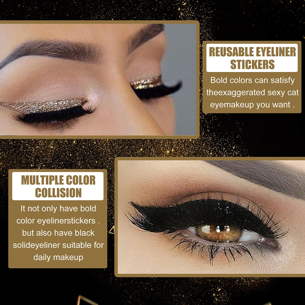 Eyeliner Eyelashes Sticker - 