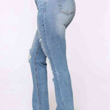 Distressed Slit Jeans - 