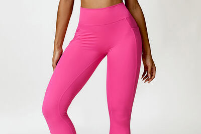 Ruched Halter Neck Bra and Pocketed Leggings Active Set - 