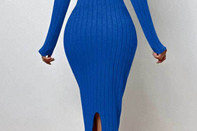 Long Sleeve Top and Wrap Skirt Set - 