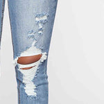 Distressed Slit Jeans - 