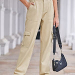 Straight Denim Cargo Pants - 