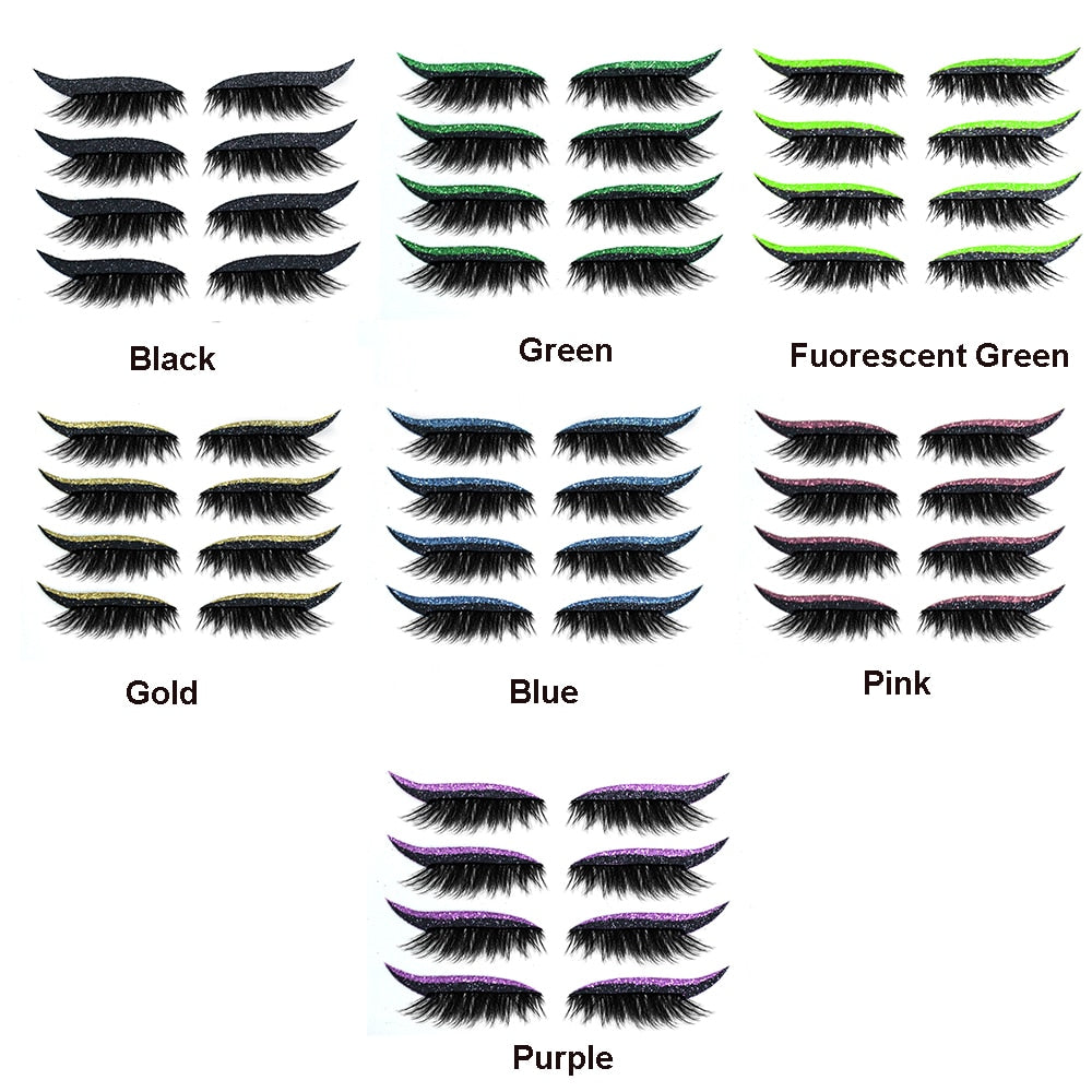 Eyeliner Eyelashes Sticker - 