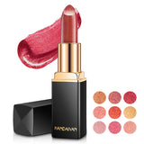 9 Colors Waterproof Glitter Lipstick - 