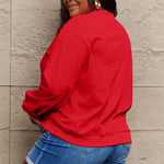 Simply Love Full Size I'D RATHER BE SLEEPING Round Neck Sweatshirt - 