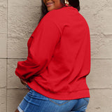 Simply Love Full Size I'D RATHER BE SLEEPING Round Neck Sweatshirt - 