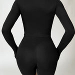 Zip Up Mock Neck Long Sleeve Active Outerwear - 