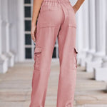 Straight Denim Cargo Pants - 