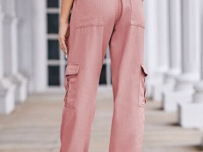 Straight Denim Cargo Pants - 