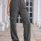 Straight Denim Cargo Pants - 