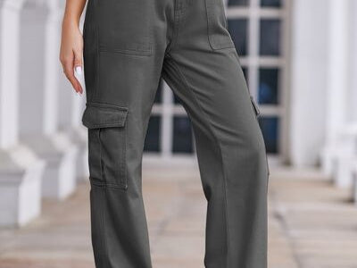Straight Denim Cargo Pants - 