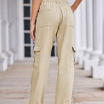 Straight Denim Cargo Pants - 