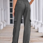 Straight Denim Cargo Pants - 