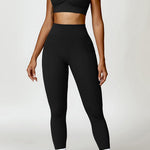 Ruched Halter Neck Bra and Pocketed Leggings Active Set - 