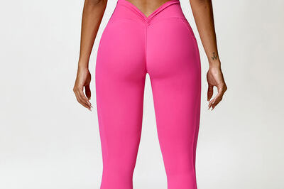 Ruched Halter Neck Bra and Pocketed Leggings Active Set - 