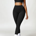 Ruched Halter Neck Bra and Pocketed Leggings Active Set - 
