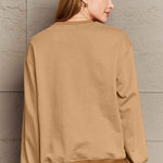 Simply Love Full Size I'D RATHER BE SLEEPING Round Neck Sweatshirt - 