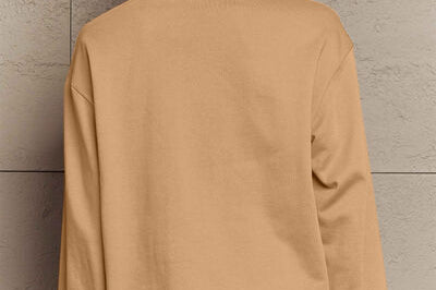 Simply Love Full Size I'D RATHER BE SLEEPING Round Neck Sweatshirt - 