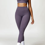 Ruched Halter Neck Bra and Pocketed Leggings Active Set - 