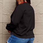 Simply Love Full Size I'D RATHER BE SLEEPING Round Neck Sweatshirt - 