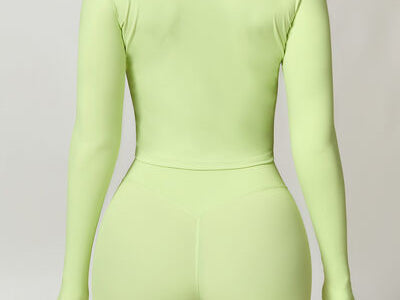 Zip Up Mock Neck Long Sleeve Active Outerwear - 