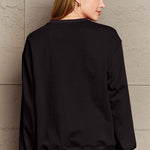 Simply Love Full Size I'D RATHER BE SLEEPING Round Neck Sweatshirt - 