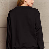 Simply Love Full Size I'D RATHER BE SLEEPING Round Neck Sweatshirt - 