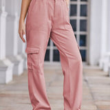 Straight Denim Cargo Pants - 