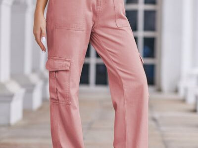 Straight Denim Cargo Pants - 