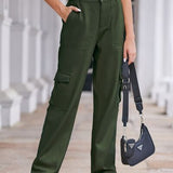 Straight Denim Cargo Pants - 