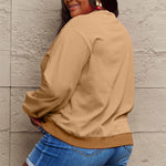 Simply Love Full Size I'D RATHER BE SLEEPING Round Neck Sweatshirt - 